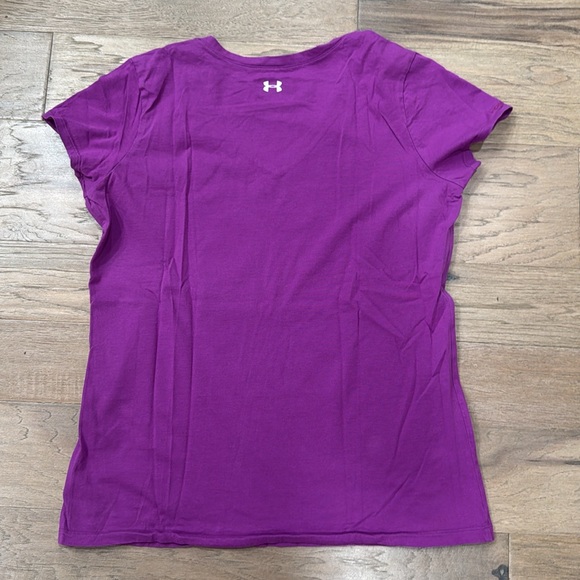 Under Armour UA Semi-Fitted V Neck T Shirt Women's Small Purple HeatGear… - Picture 7 of 7